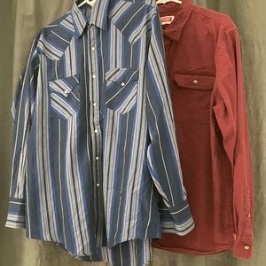 Long sleeve western shirts.